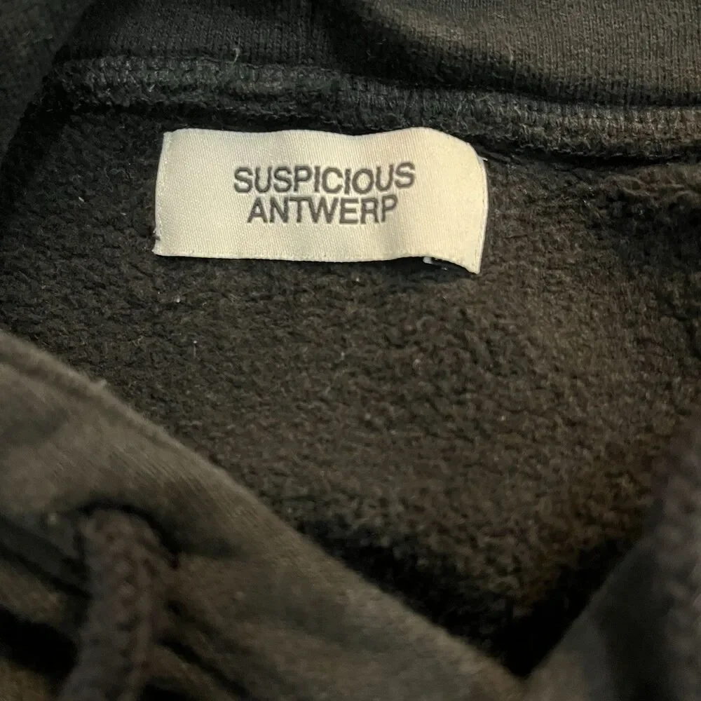 Suspicious Antwerp Drawstring Pullover Palm Tree Hoodie Embroidered Men’s Large - Picture 6 of 6